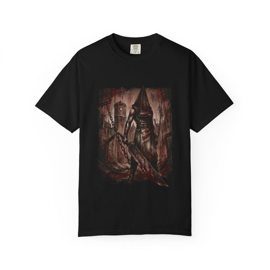 Pyramid Head Great Knife Silent Hill 2 Remake Horror Monster Blue Creek Premium T-Shirt
