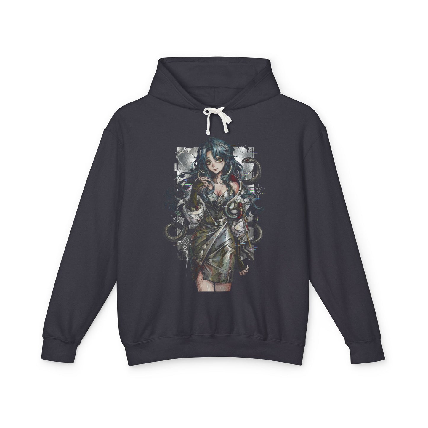 Hissabeth Reverse 1999 Silver Hair Snake Hair Portrait Unisex Premium Hoodie