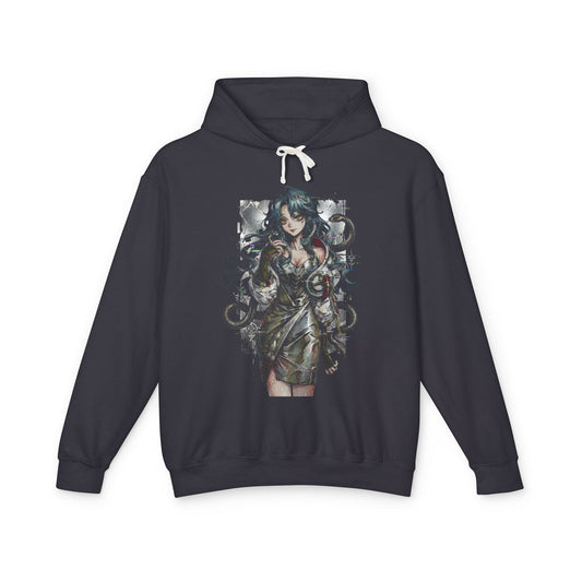 Hissabeth Reverse 1999 Silver Hair Snake Hair Portrait Unisex Premium Hoodie