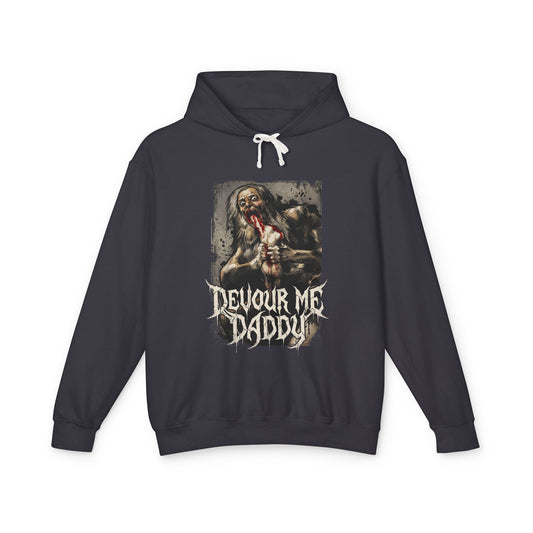 Saturn Devouring His Son Meme – Relatable Family Dinner Cursed Humor Devour me Daddy Unisex Premium Hoodie