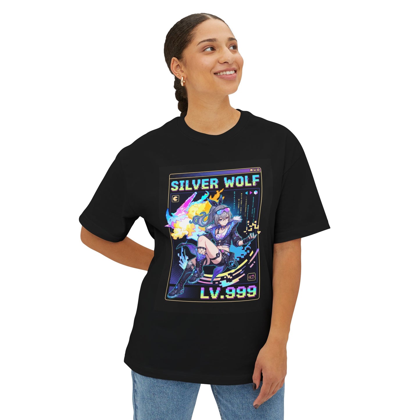 Silver Wolf Max Level: Laptop Overdrive Premium Oversized Unisex T-Shirt