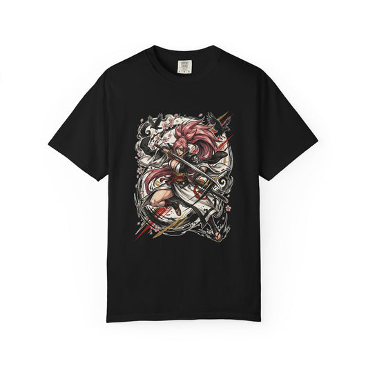 Guilty Gear Baiken T-Shirt | One-Eyed Samurai Ronin Strive Fighter Tee Premium T-Shirt