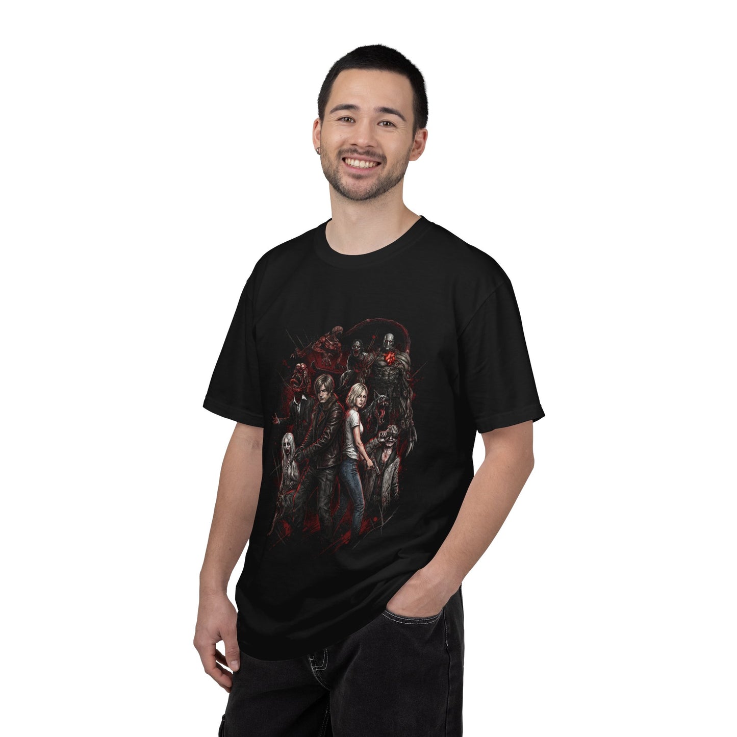 RE Requiem Grace Ashcroft Leon S Kennedy Titan Spinner Zombie Grunge Premium T-Shirt