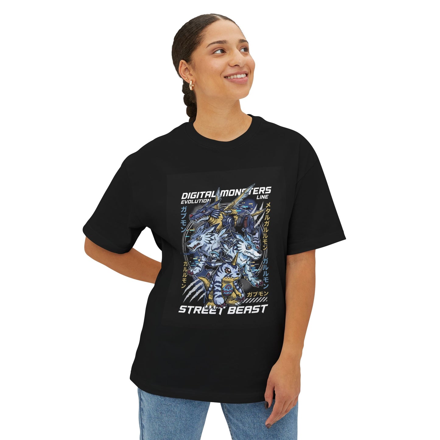Gabumon Evolutions: Garurumon WereGarurumon MetalGarurumon Premium Oversized Unisex T-Shirt