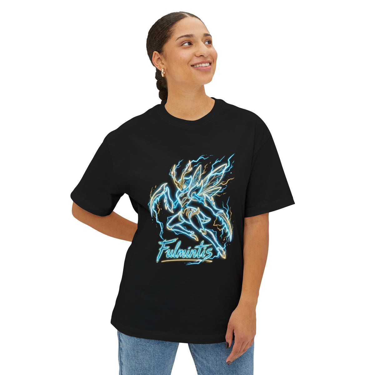 Fulmintis Aniimo Neon Glow Creature Art - Oversized Premium Tee