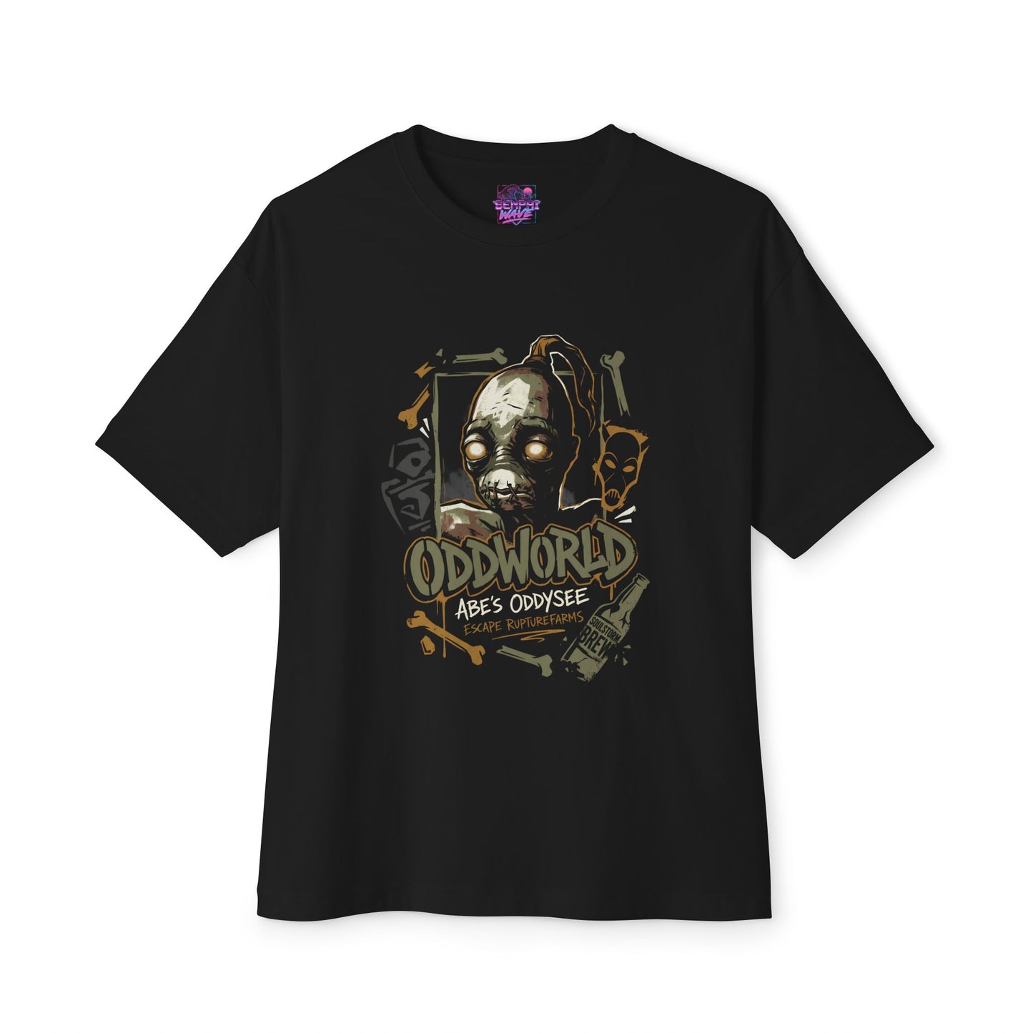 Abe Oddworld RuptureFarms – Save the Mudokons Art Premium Oversized Unisex T-Shirt
