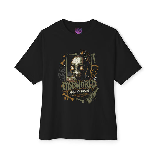 Abe Oddworld RuptureFarms – Save the Mudokons Art Premium Oversized Unisex T-Shirt