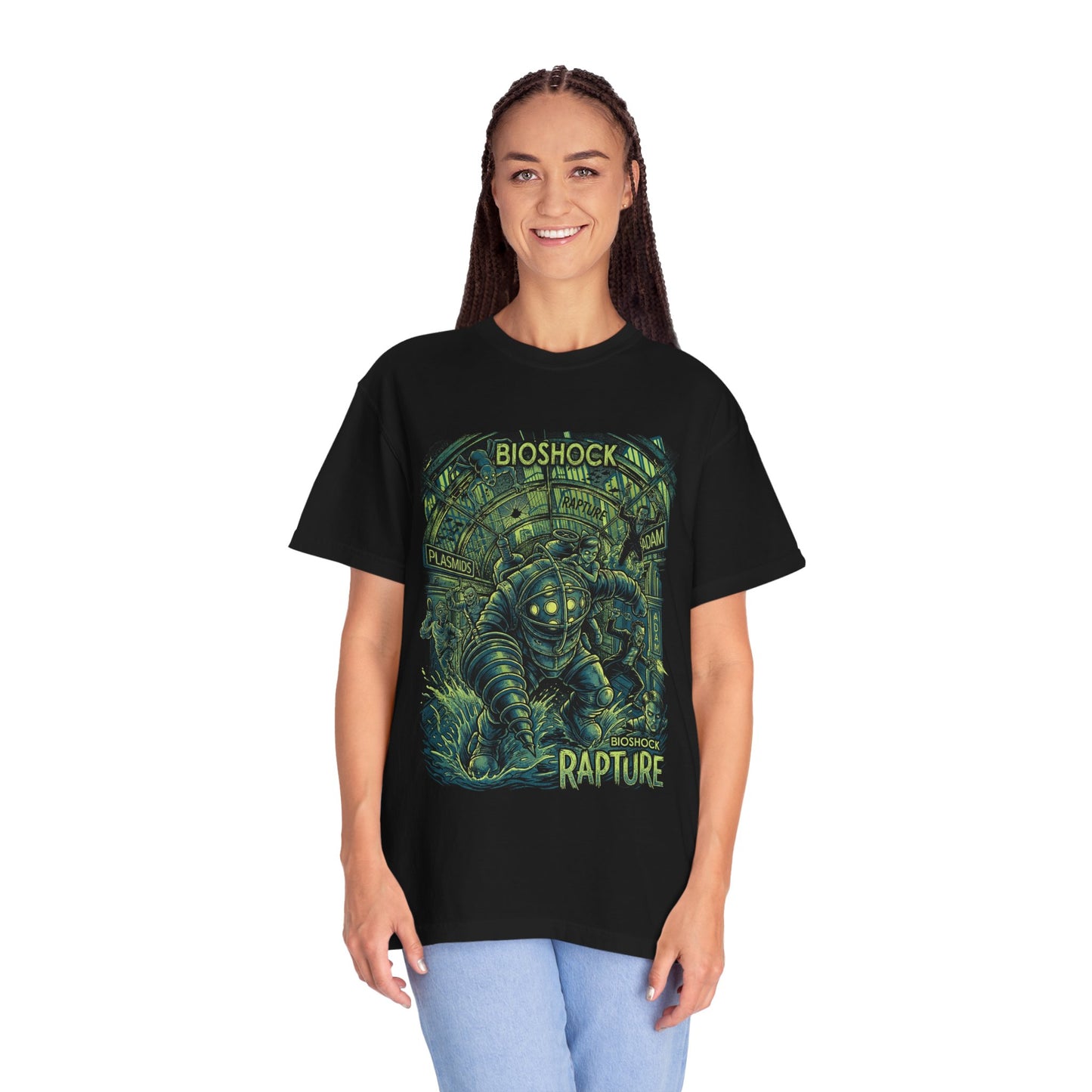 Synthwave Retro Bioshock 2 Rapture Art Deco Dystopia Premium T-Shirt