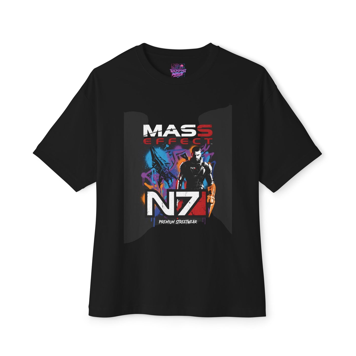 Commander Shepard Making Galaxy-Shaping Paragon and Renegade Choices Premium Oversized Unisex T-Shirt