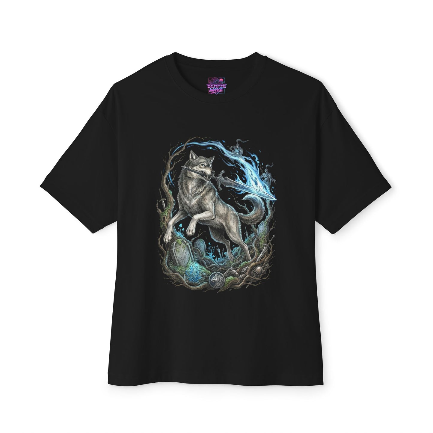 Great Grey Wolf Sif Majestic Wolf Knight Premium Oversized Unisex T-Shirt