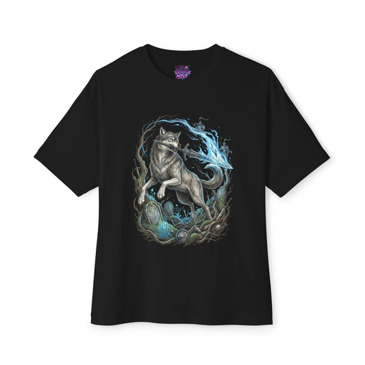 Sif the Great Grey Wolf Ancient Guardian Premium Oversized Unisex T-Shirt