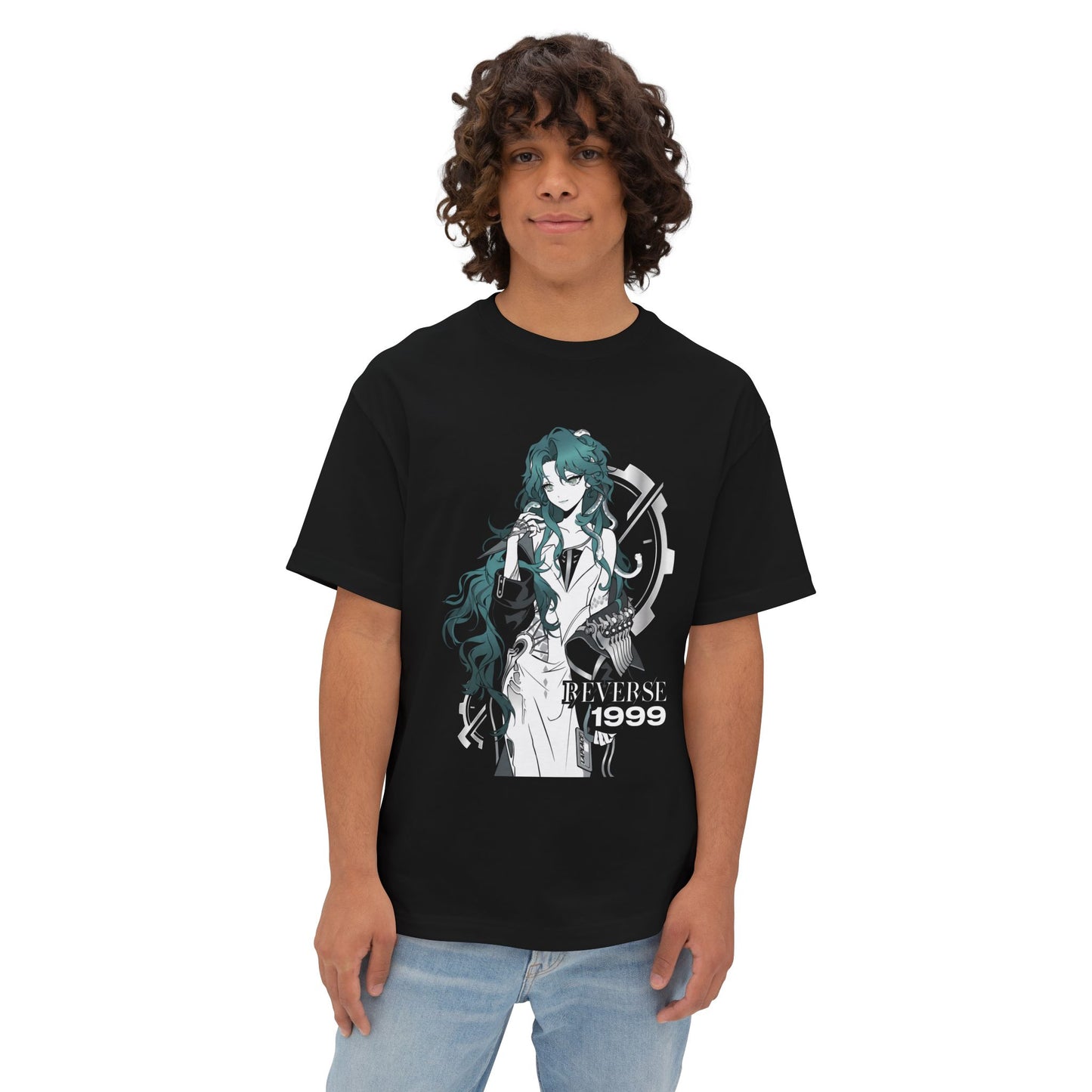 Hissabeth Reverse 1999 Silver Hair Snake Hair Portrait Premium Oversized Unisex T-Shirt