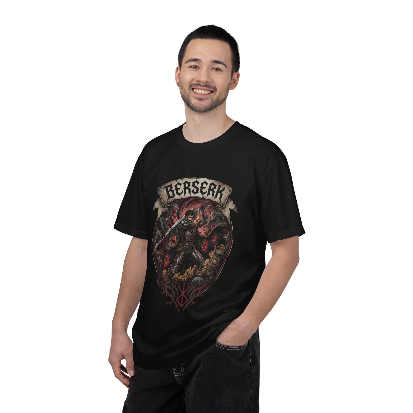 Guts Black Swordsman Berserk Scarred Mercenary Premium T-Shirt