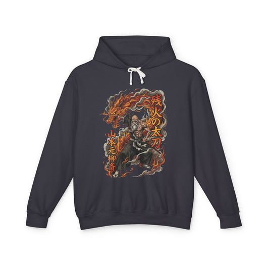 Old Flame Commander Heaven Flames Bankai Divine Fire Warrior Fan Art Portrait Unisex Premium Hoodie