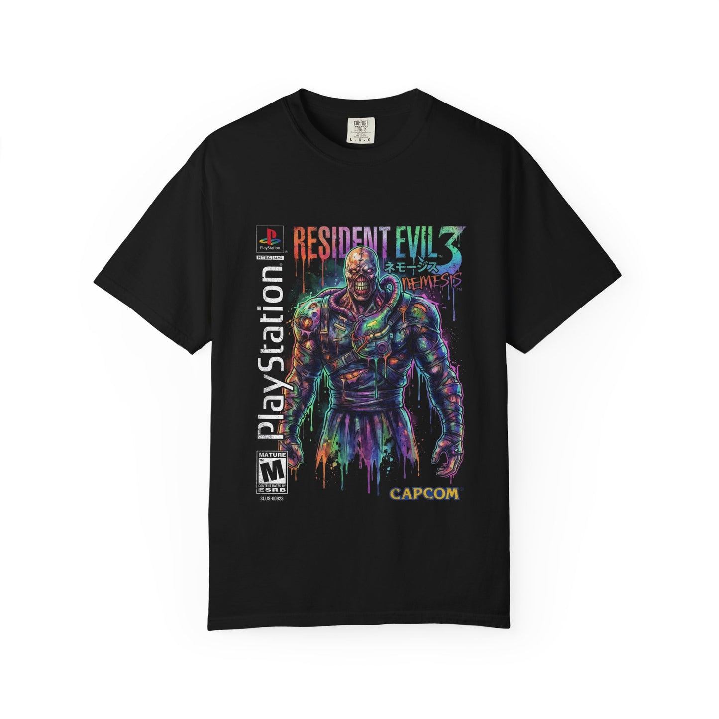 Resident Evil 2 PS1 Leon and Claire Retro Cover Fan Design Premium T-Shirt