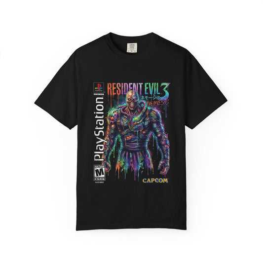 Resident Evil 2 PS1 Leon and Claire Retro Cover Fan Design Premium T-Shirt