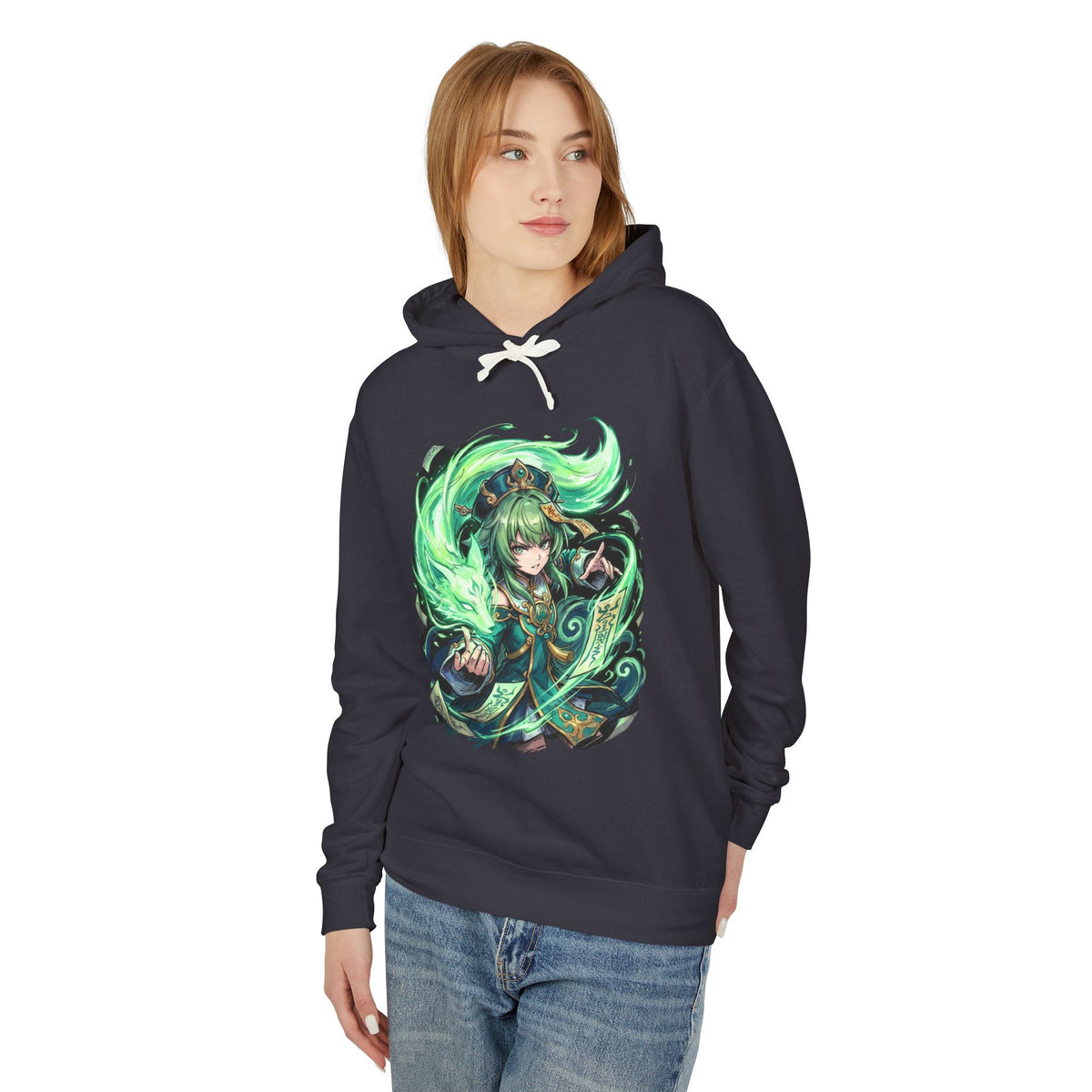 Honkai Star Rail Huohuo Green Spirit Talismans Fan Art Hoodie