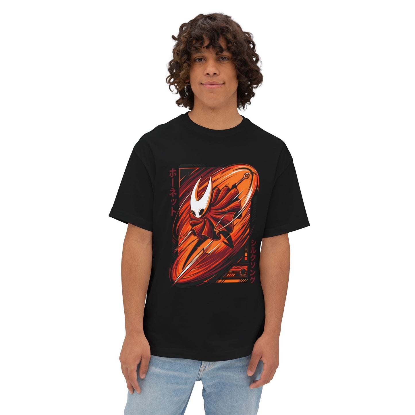 Hornet Hollow Knight Silksong Synthwave Art Premium Oversized Unisex T-Shirt