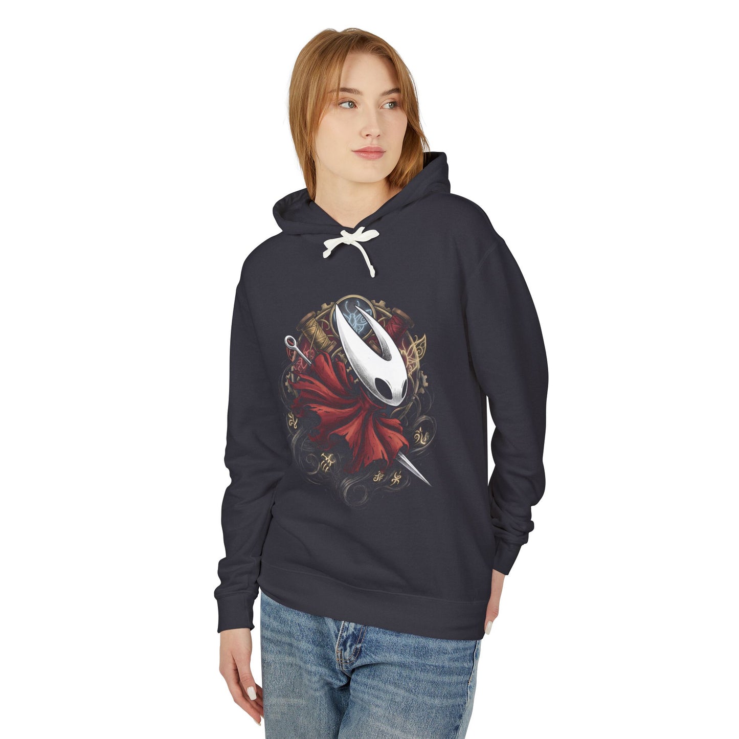 Hollow Knight Silksong Hornet Needle Thread Warrior Iconic Design Unisex Premium Hoodie