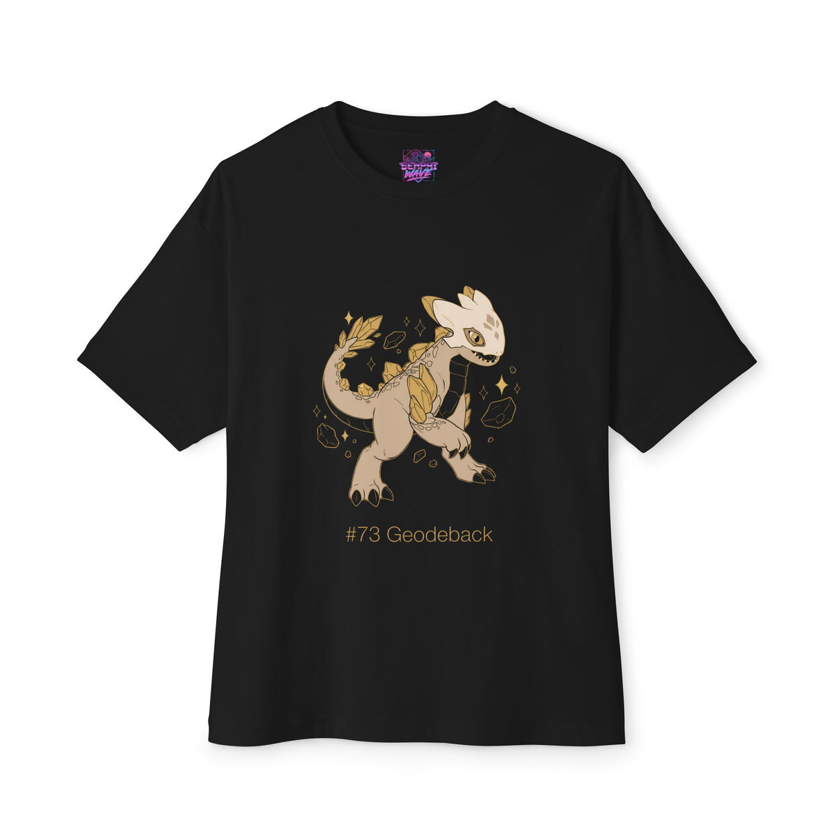 Geodeback Aniimo Gold Line Art Creature Art - Oversized Premium Tee