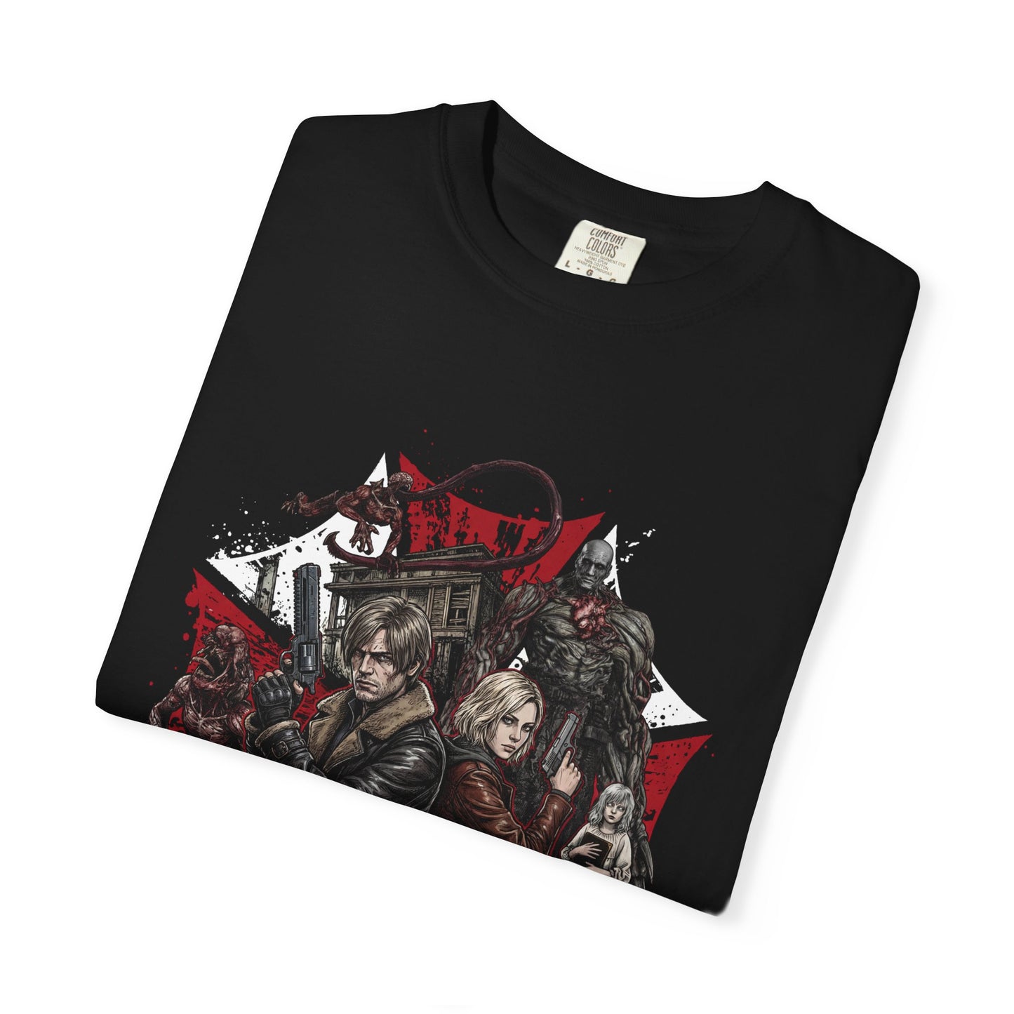 Grace Ashcroft Leon S Kennedy Resident Evil Requiem Zombie Horde Grunge Premium T-Shirt
