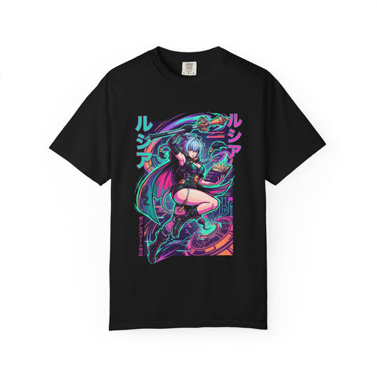 Lucia Elowen Zenless Zone Zero 80s Neon Goat Horns Premium T-Shirt