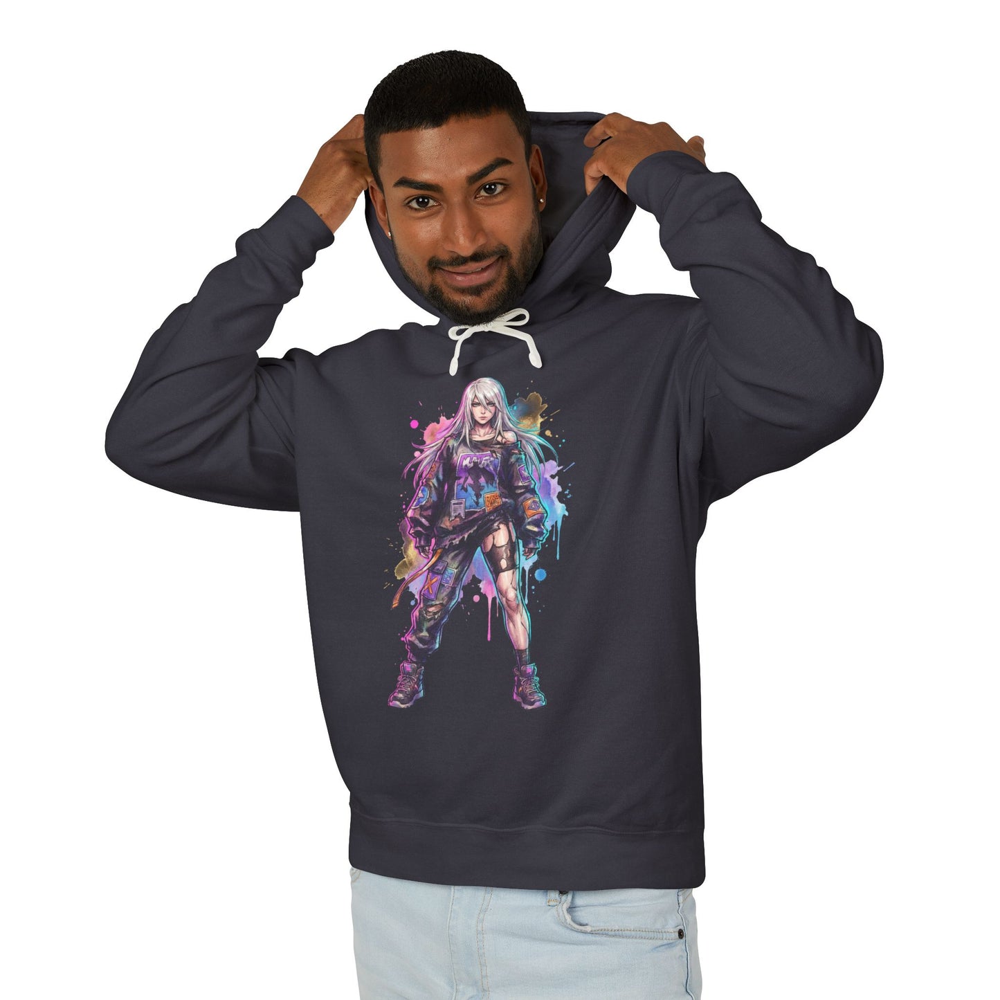 A2 NieR Automata Prototype Model Attacker Portrait Unisex Premium Hoodie