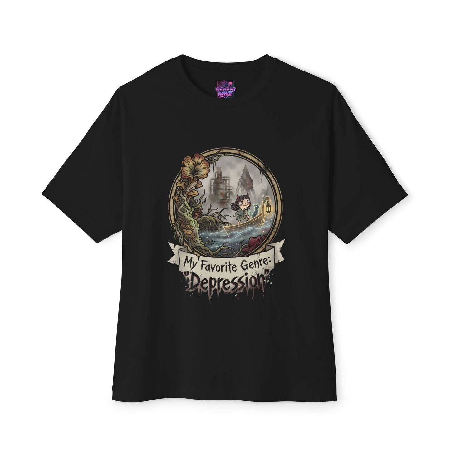 Little Misfortune Mr. Voice Fog – Sans Lazy Depression Vibes Premium Oversized Unisex T-Shirt