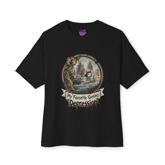 Little Misfortune Mr. Voice Fog – Sans Lazy Depression Vibes Premium Oversized Unisex T-Shirt