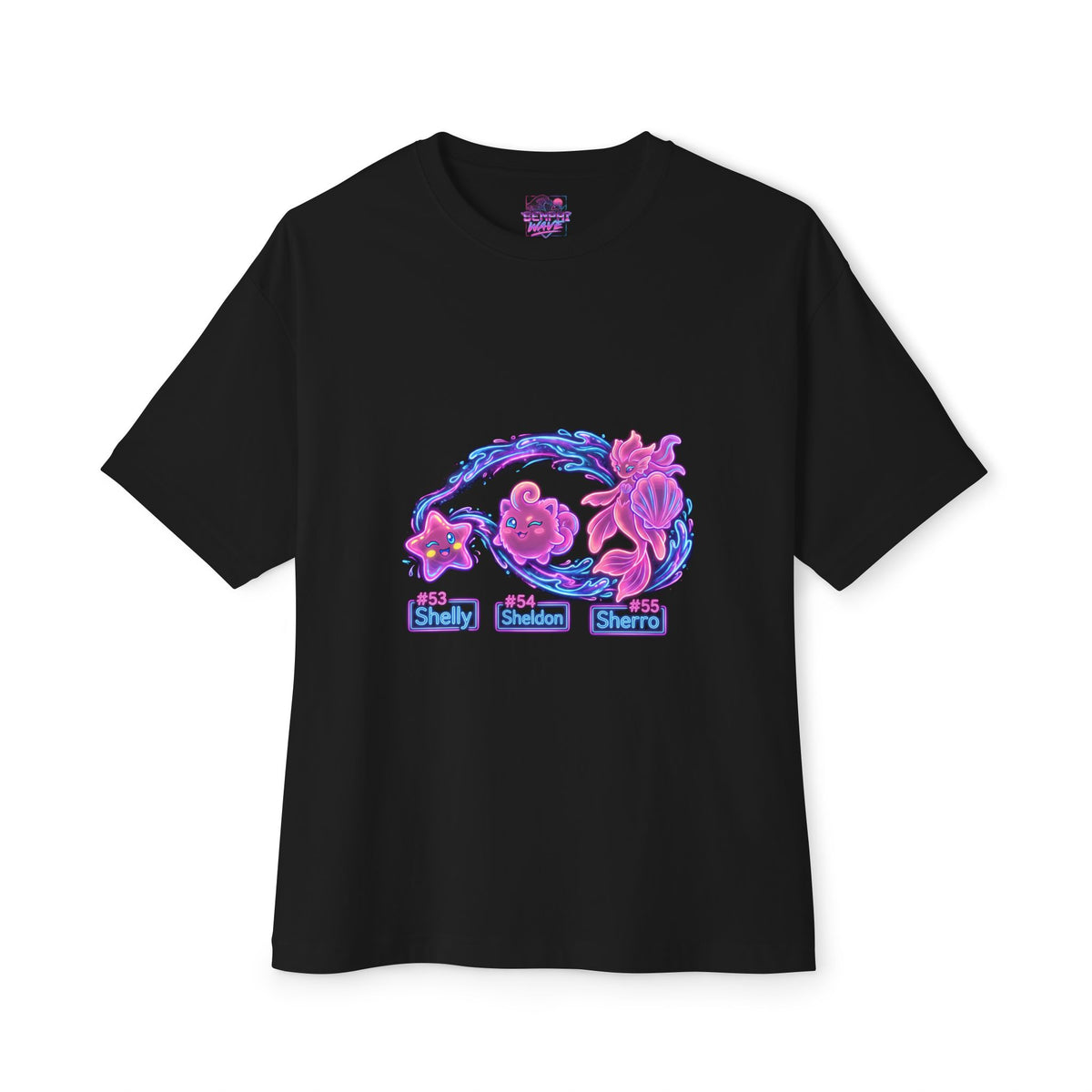 Shelly Sheldon Sherro Aniimo Evolution Line Neon Glow - Oversized Premium Tee
