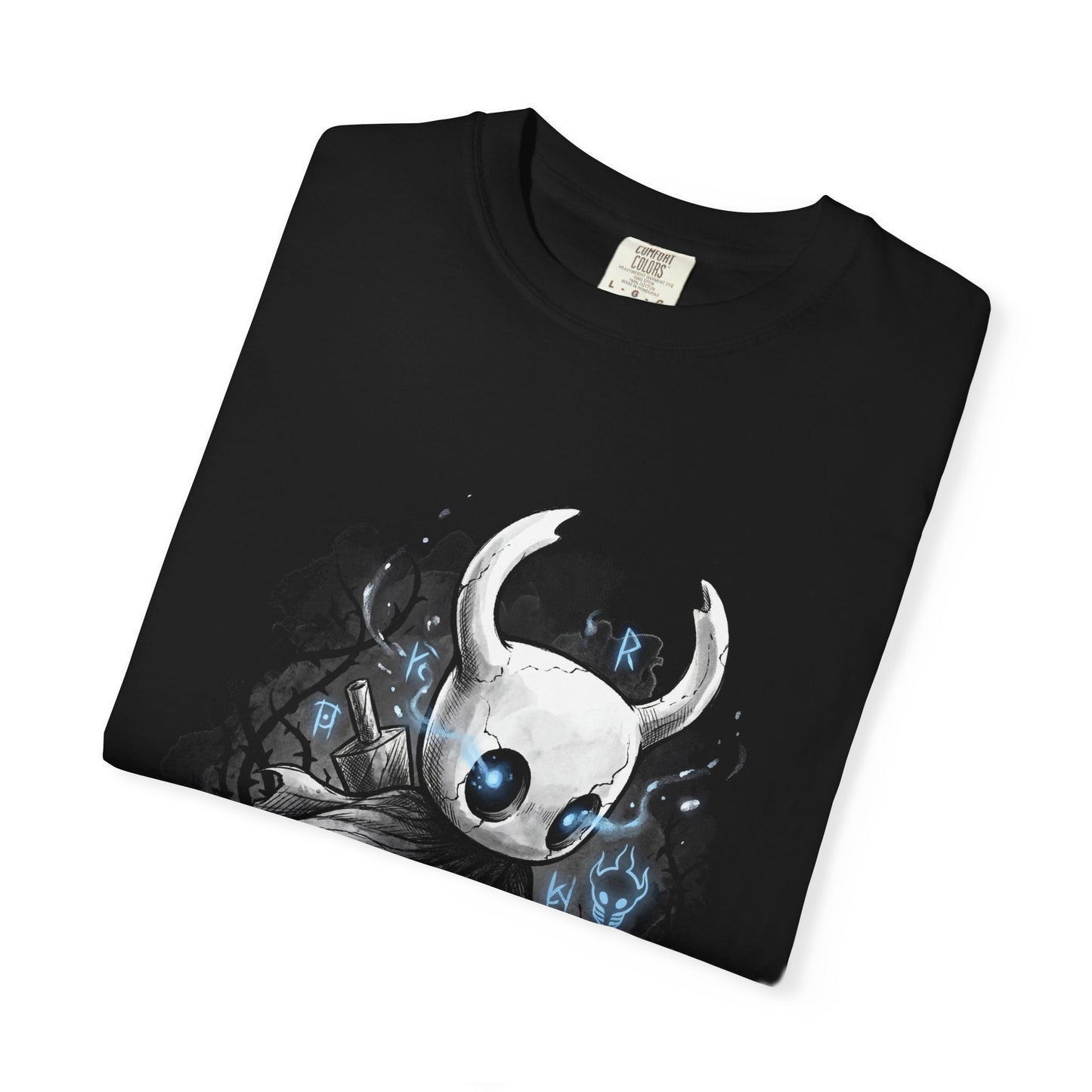 Hollow Knight Ghost Navy Cape Broken Nail Portrait Premium T-Shirt
