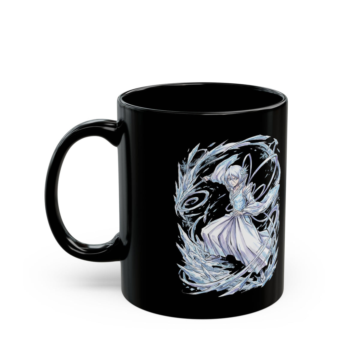 Bleach Rukia Kuchiki Sode no Shirayuki Ice Warrior Black Mug