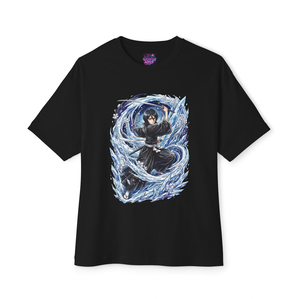 Rukia Kuchiki Bleach Petite Shinigami Illustration Premium Oversized Unisex T-Shirt