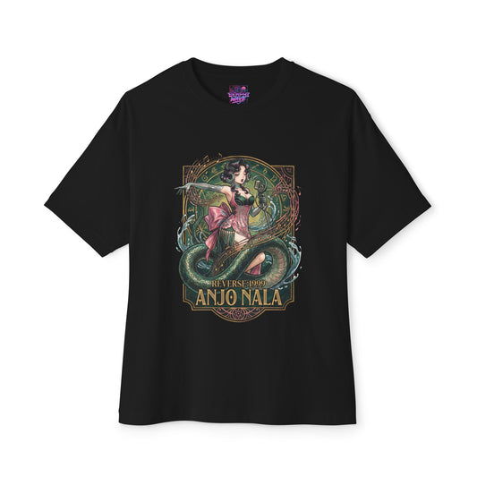 Reverse 1999 Anjo Nala Serpent Singer Art Deco Fan Art Oversized T-Shirt