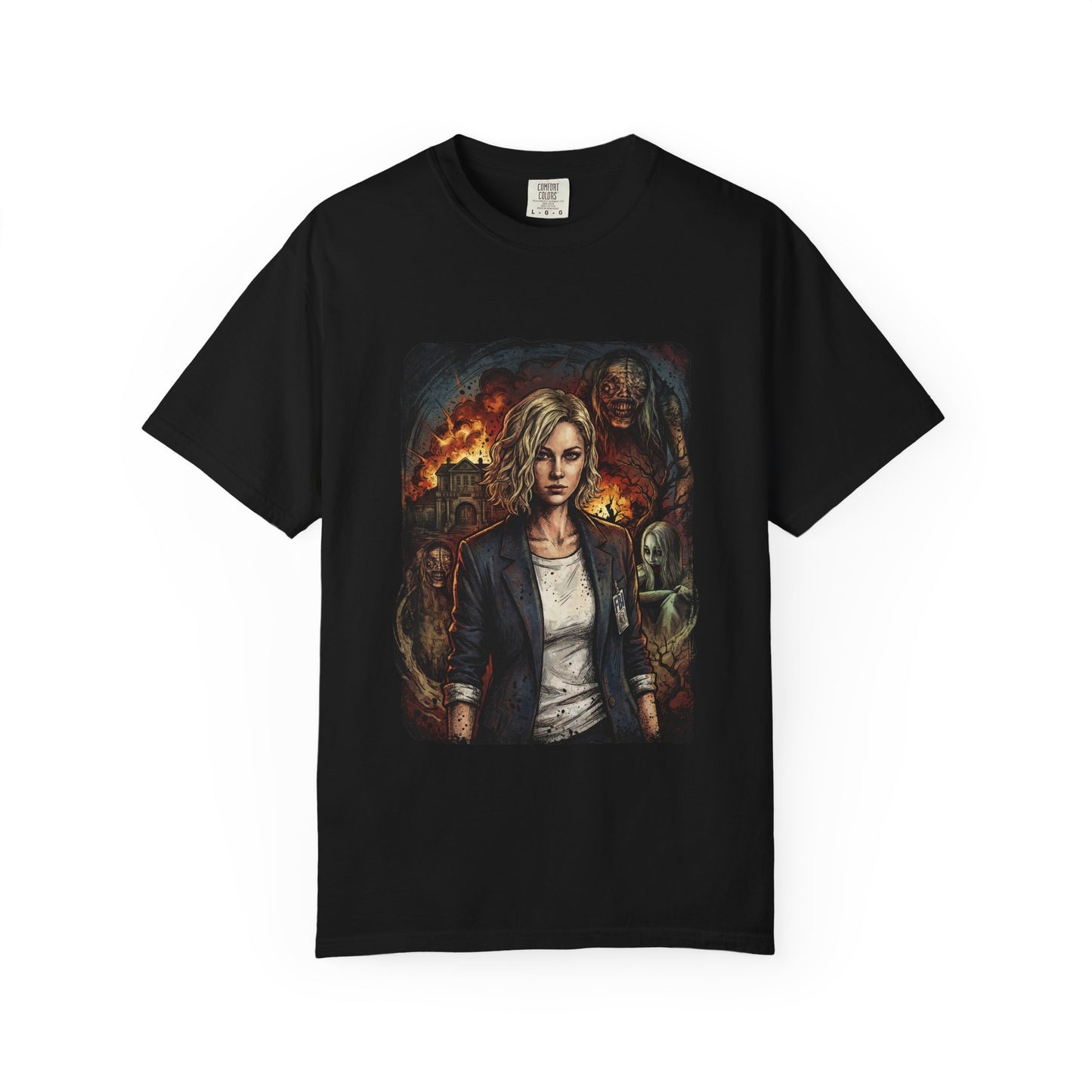 RE9 Grace Ashcroft Protagonist Leon Duo Action Tension Balance Art Premium T-Shirt