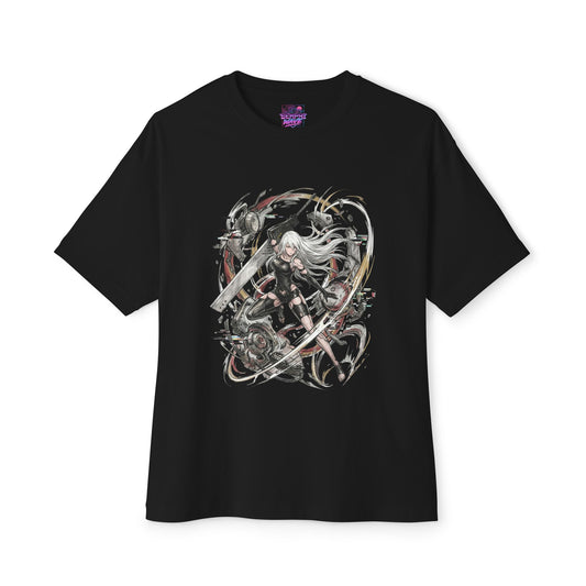NieR Automata A2 T-Shirt | Rogue Deserter Silver Hair Greatsword Tee Premium Oversized Unisex T-Shirt