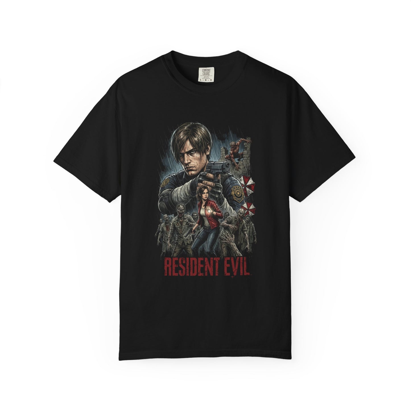 Resident Evil Leon Claire Raccoon City Duo Portrait Premium T-Shirt