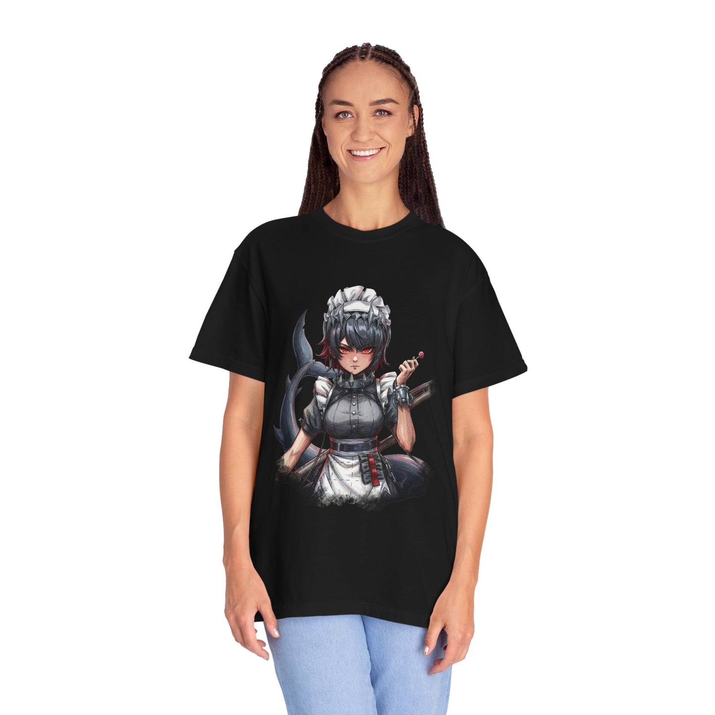 Ellen Joe ZZZ Shark Tail Maid Scissors Portrait Premium T-Shirt