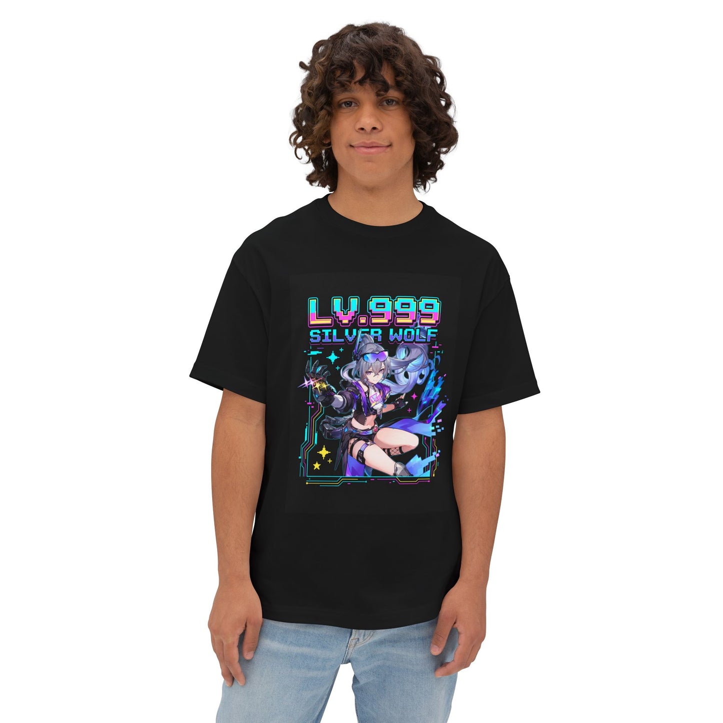 Silver Wolf Lv.999: Quantum Entanglement Icon Premium Oversized Unisex T-Shirt
