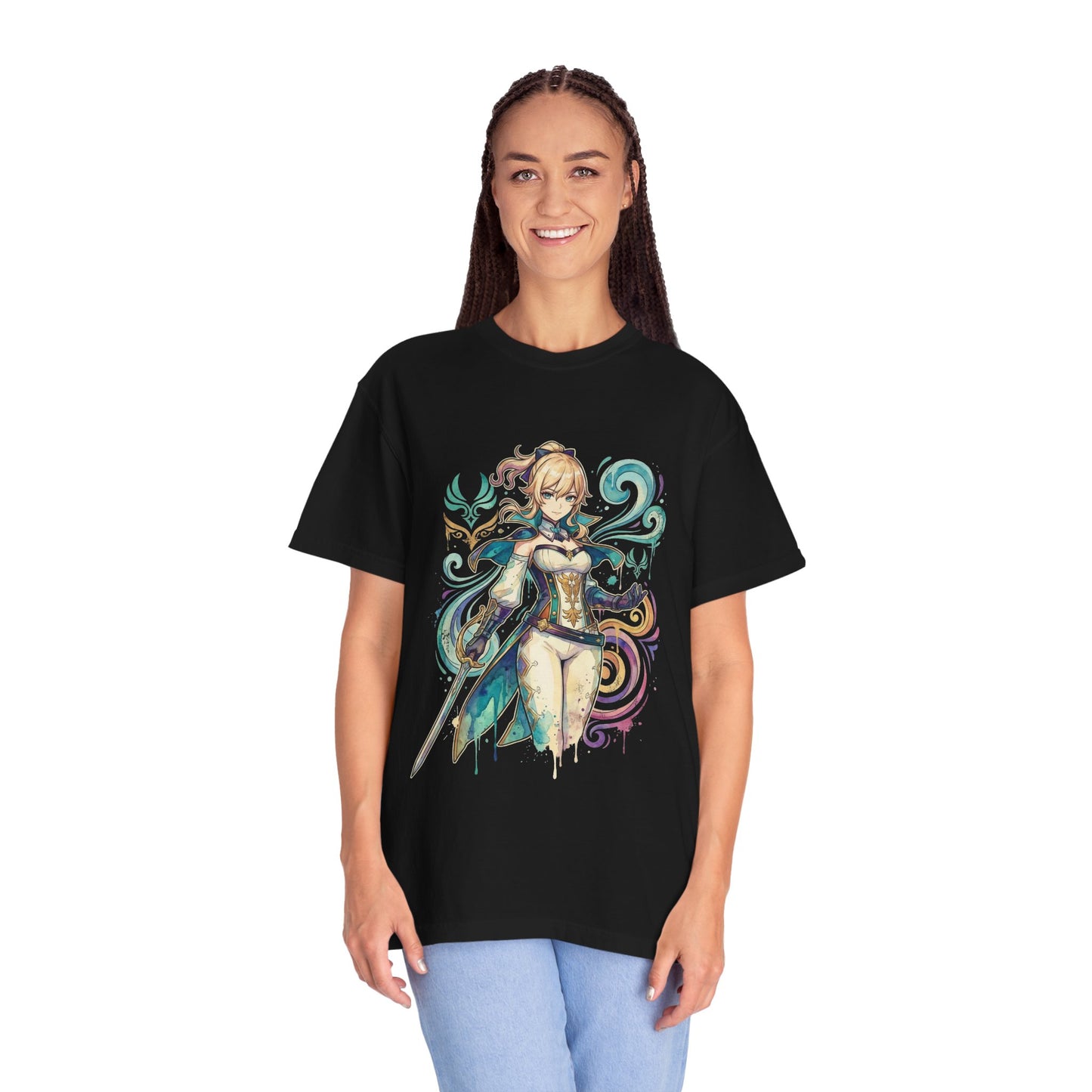 Genshin Impact Jean Gunnhildr Blonde Hair Grey Eyes Portrait Premium T-Shirt