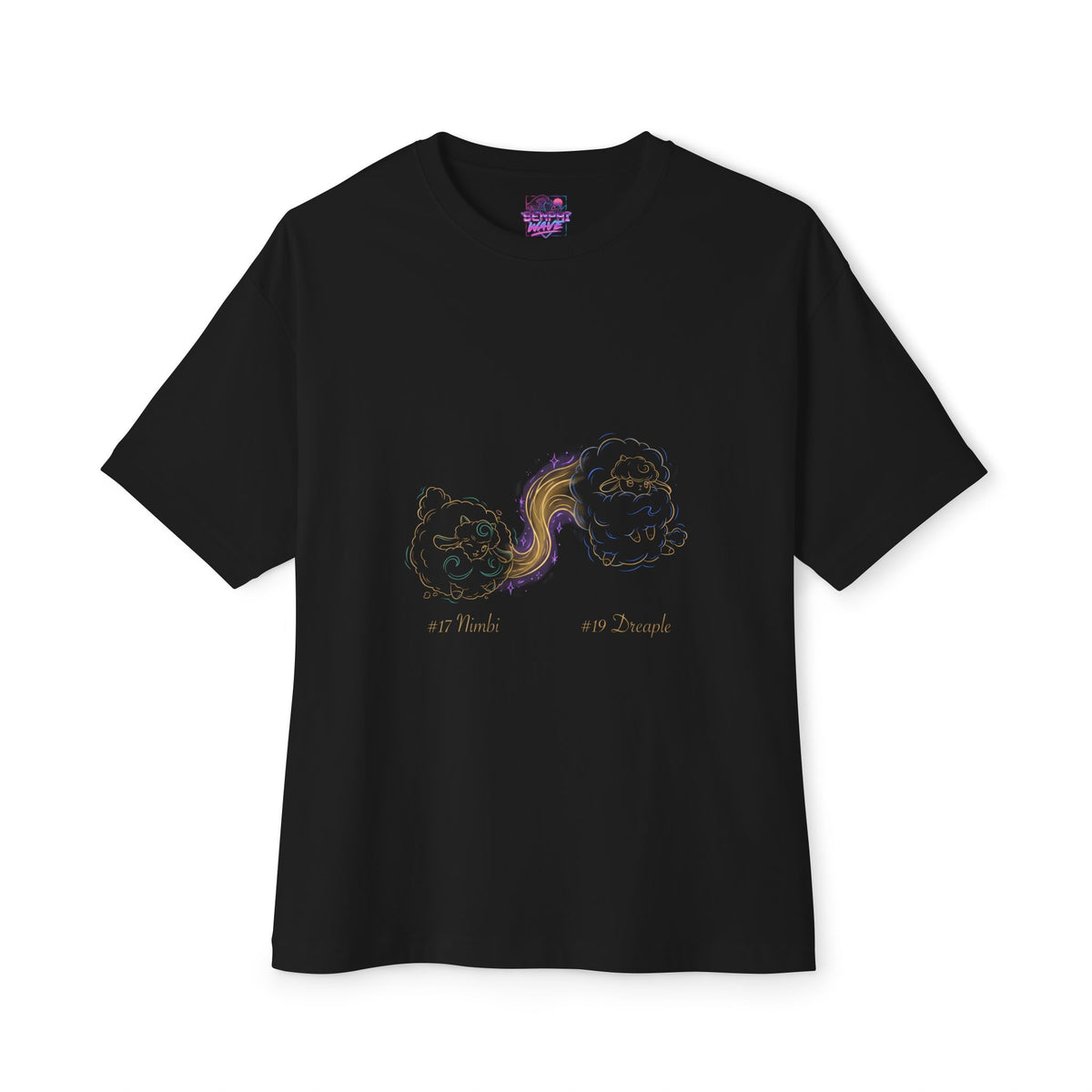 Nimbi Dreaple Aniimo Evolution Line Gold Line Art - Oversized Premium Tee