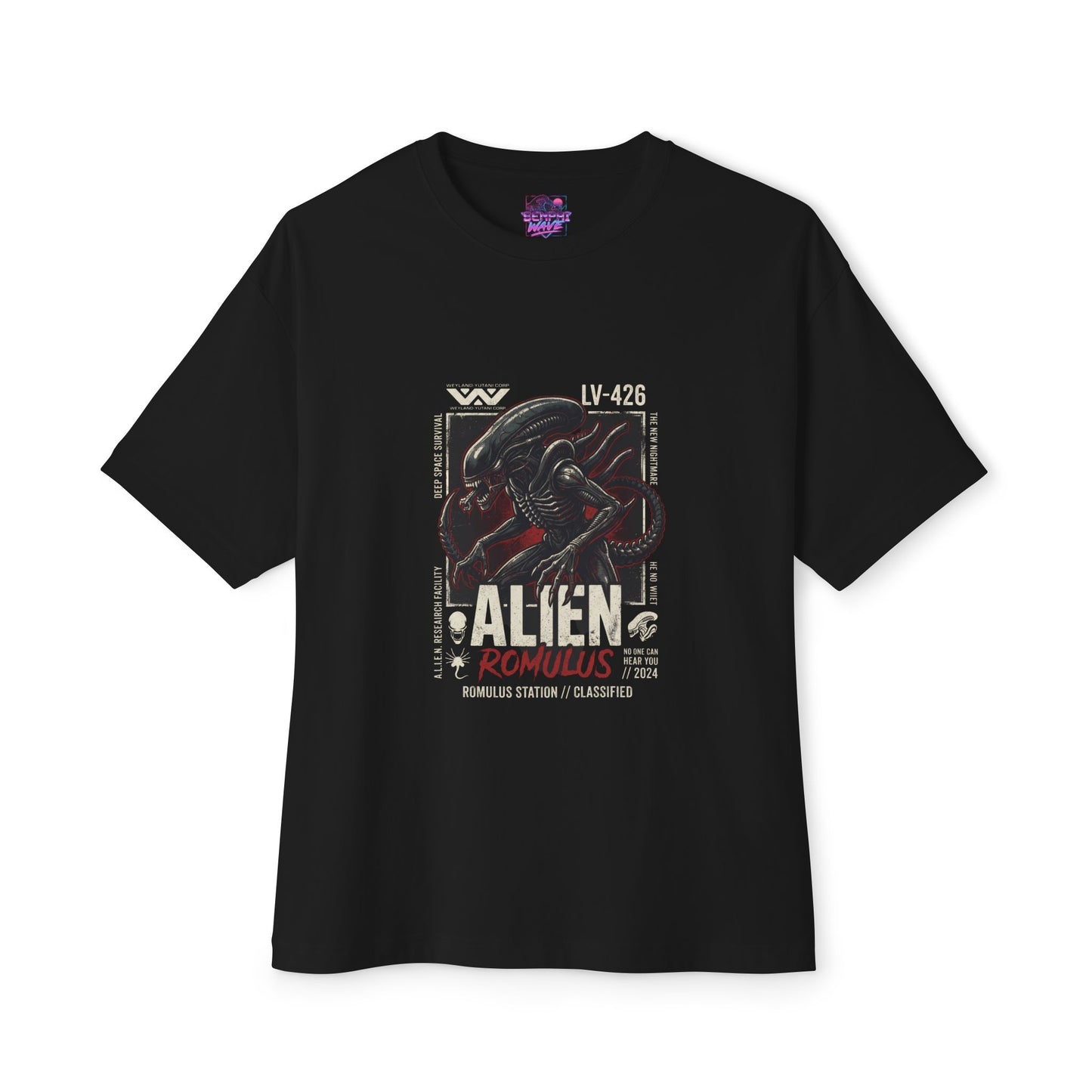 Xenomorph Romulus: Acid Blood Melting Metal Premium Oversized Unisex T-Shirt