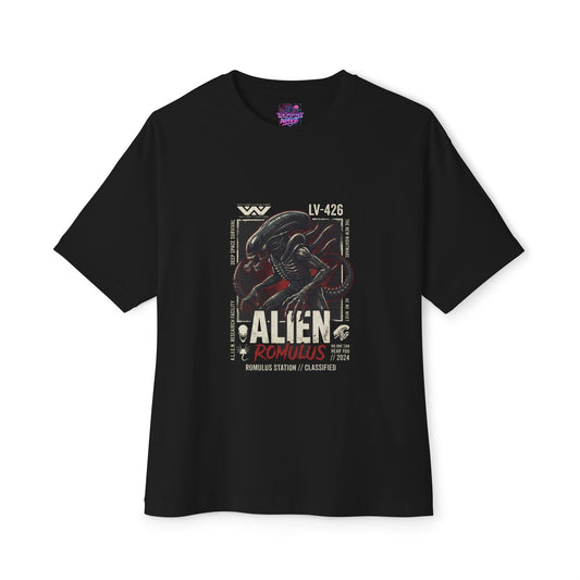 Xenomorph Romulus: Acid Blood Melting Metal Premium Oversized Unisex T-Shirt