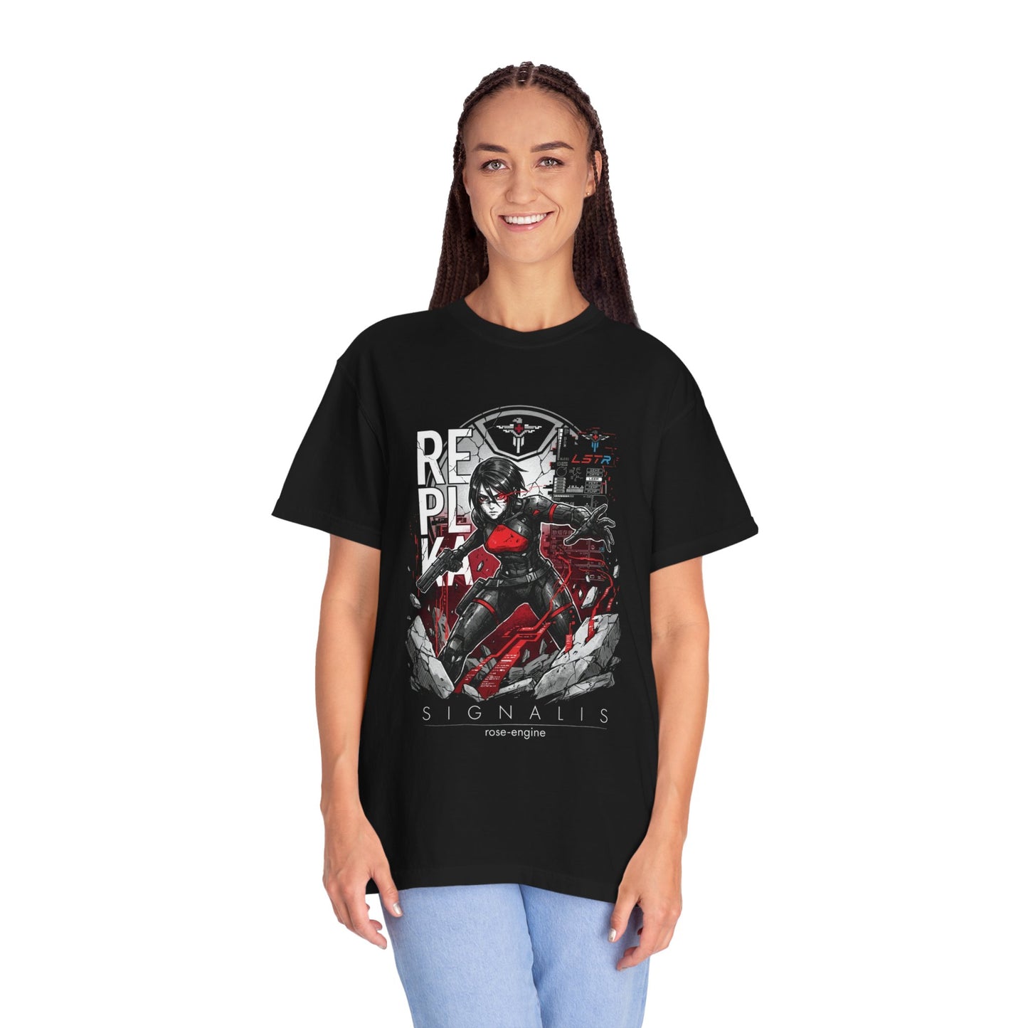 Signalis Elster Black Red Eyes Retro Survival Horror Icon Premium T-Shirt