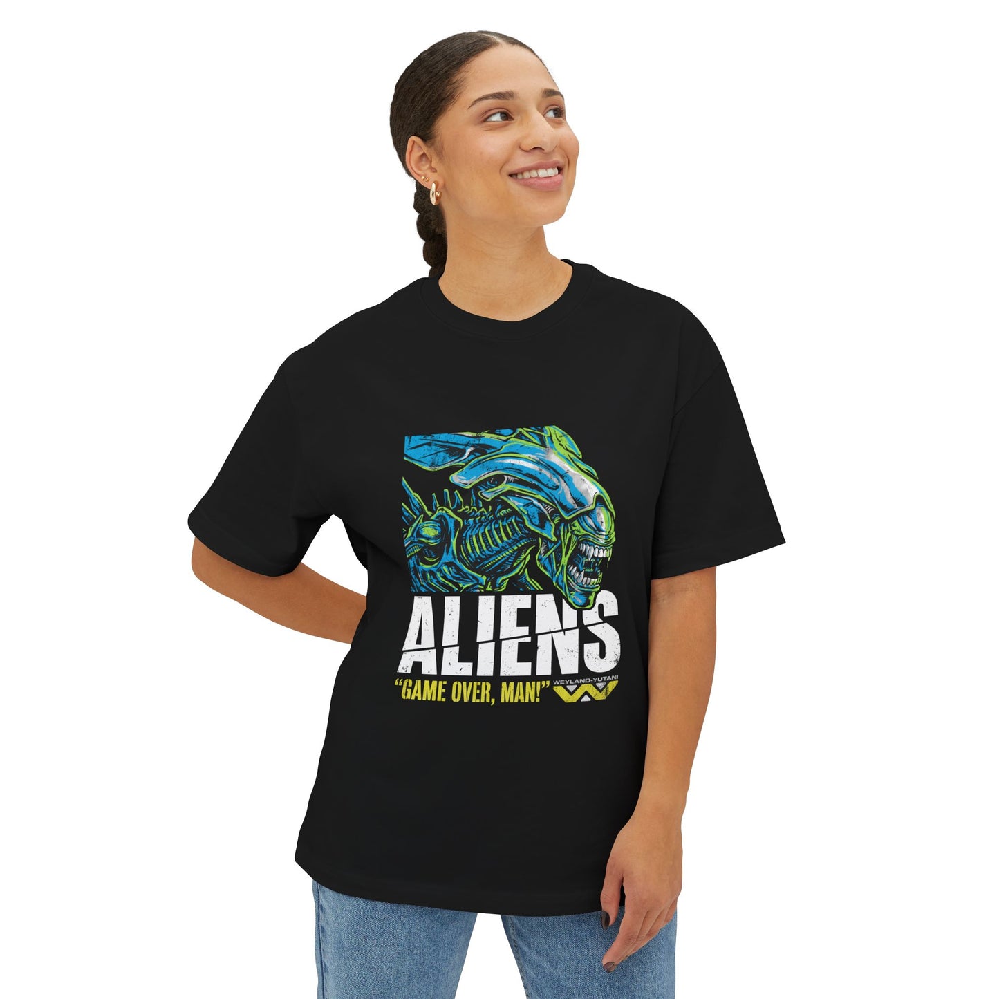 Xenomorph Alien Movie: Perfect Organism H.R. Giger Design Premium Oversized Unisex T-Shirt