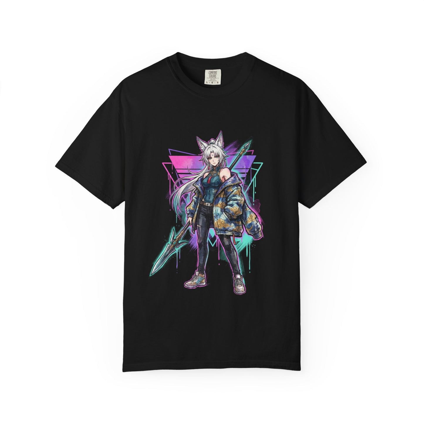Feixiao HSR Wind Hunt General Vaporwave Neon Design Premium T-Shirt