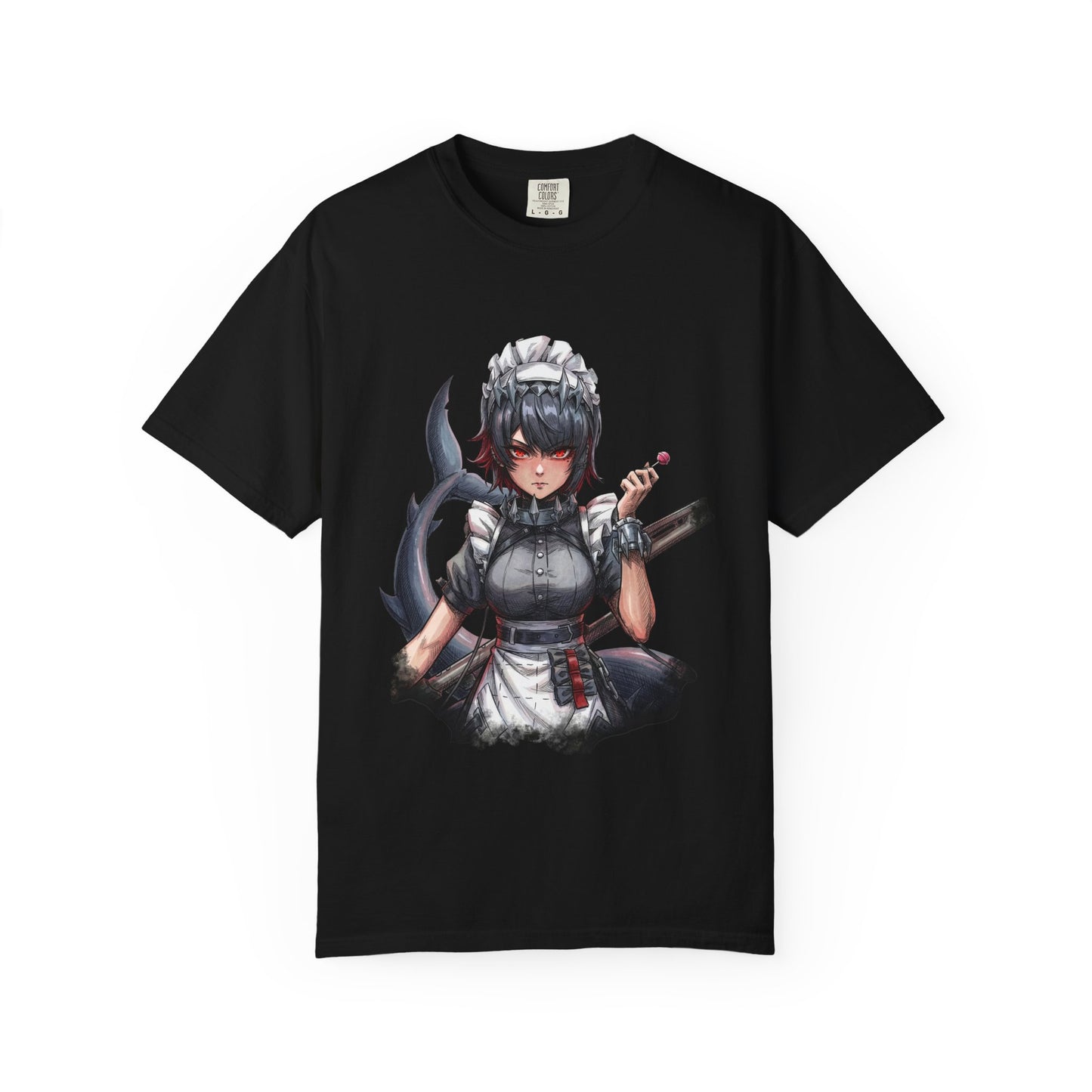 Ellen Joe ZZZ Shark Tail Maid Scissors Portrait Premium T-Shirt