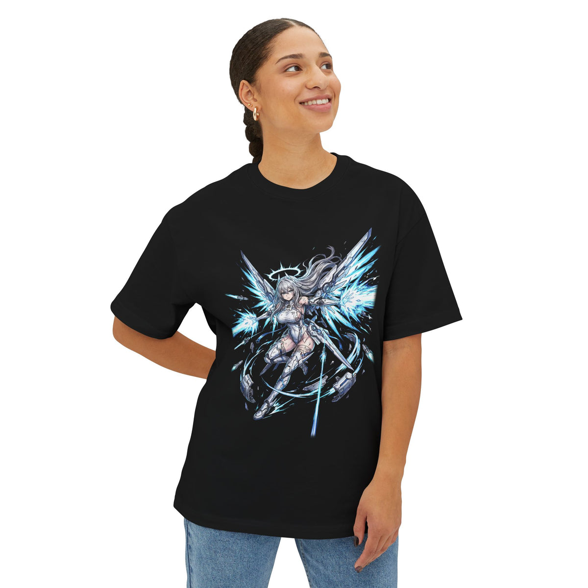 Chaos Zero Nightmare Sereniel Crystal Wings Halo Fan Art Oversized T-Shirt