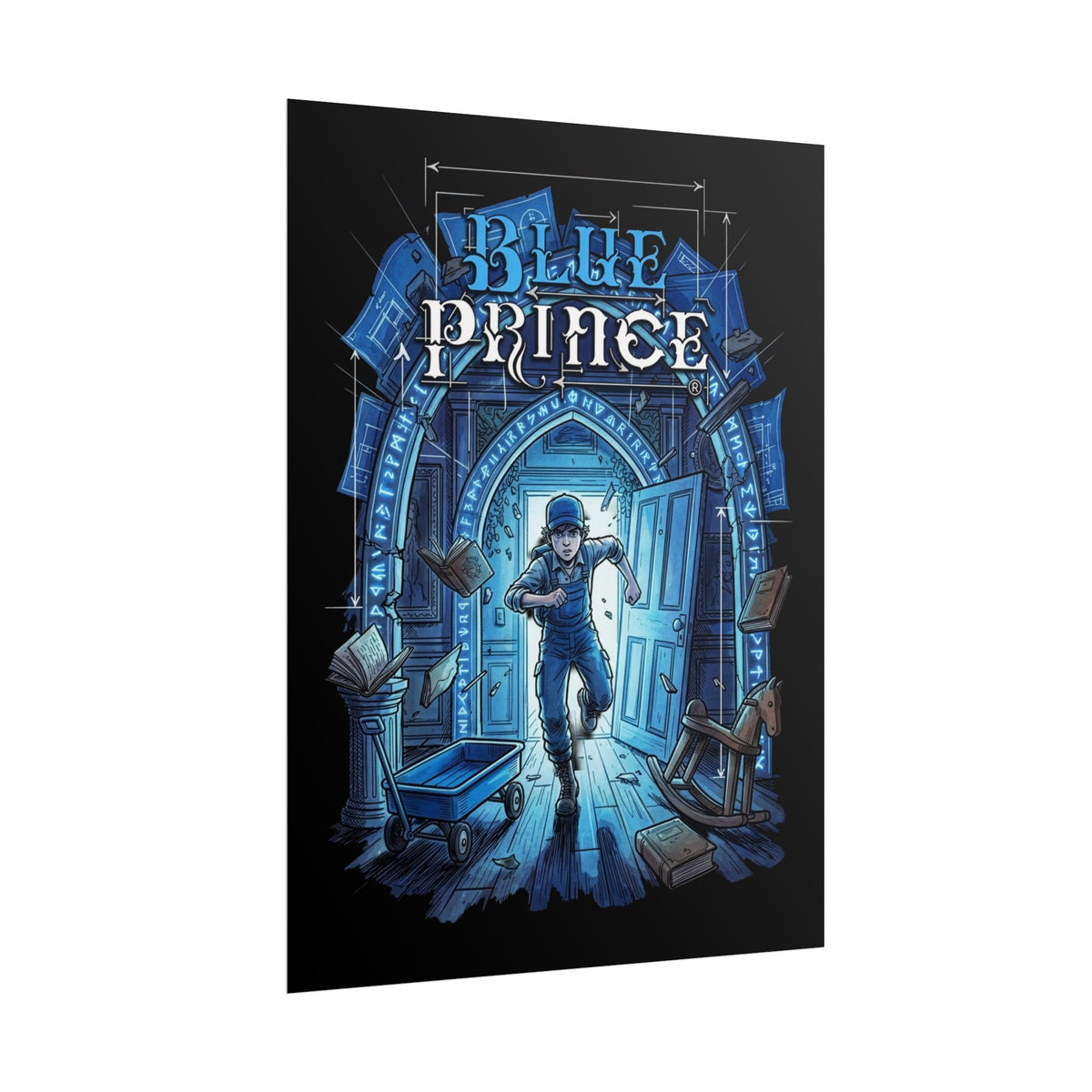 Blue Prince Mt Holly Manor Puzzle Game Fan Art Poster