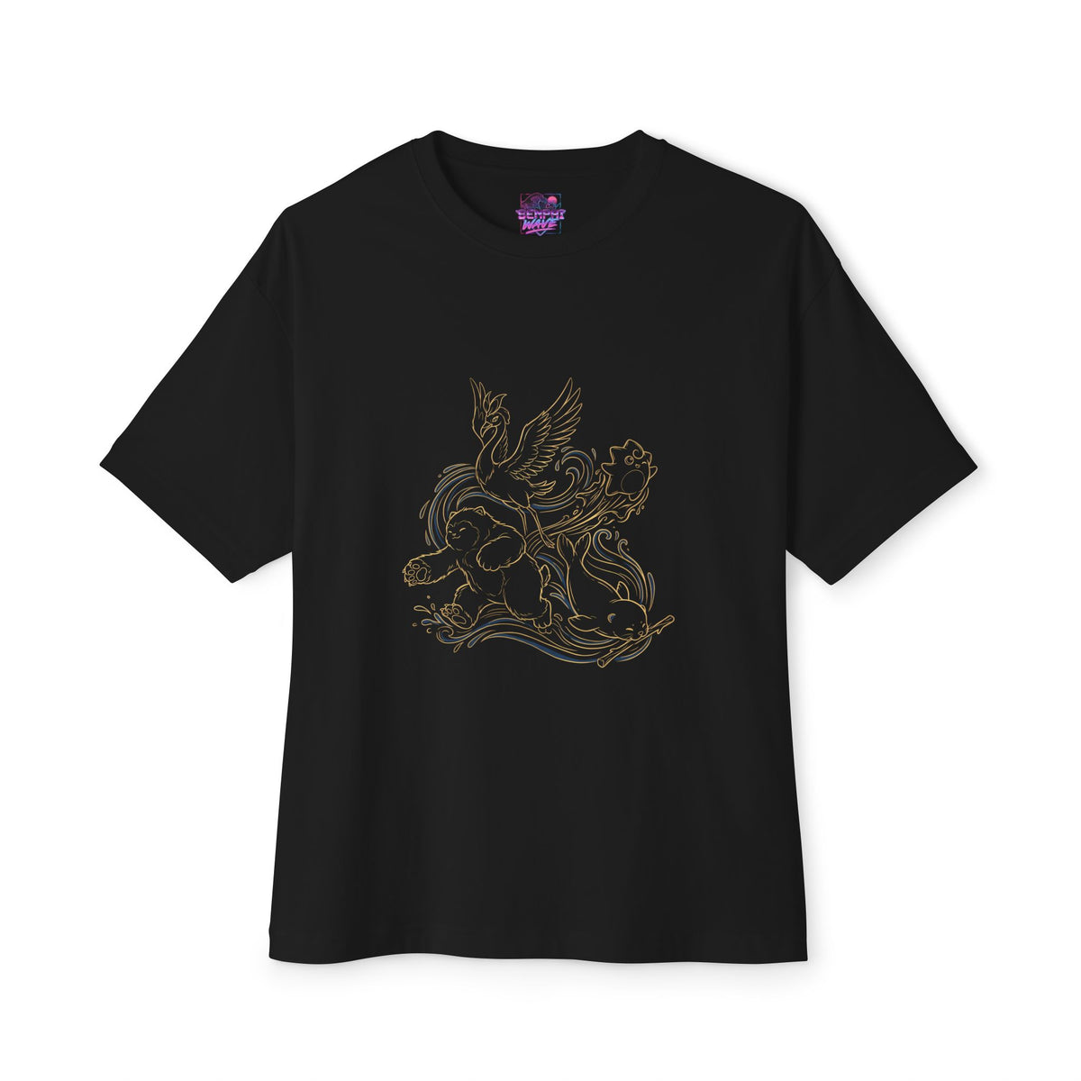 Aniimo Water Team Erlath Panpanta Sheldon Susuta Gold Line Art Art - Oversized Premium Tee